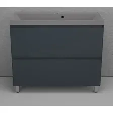 Symbolite Тумба под умывальник Манхэттен 100 Plus 2 ящика  Line 100x48 (графит/серый шелк)