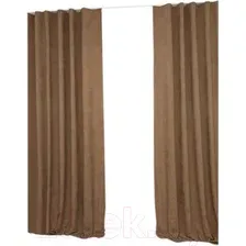 Комплект штор Delfa СШД-050 Flowers Shinil/451 (160x250, темный песок)
