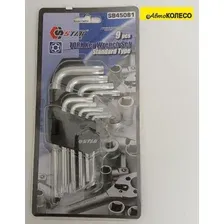 Набор  ключей TORX с отверстием 9пр. SB45081(T10. T15. T20. T25. T27. T30. T40. T45.T50.)  STAB
