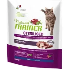 Сухой корм для кошек Trainer Natural Cat Adult Sterilised Корм сухой для стерилизованных кошек и кастрированных котов с уткой 300 г