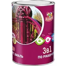 Грунт-эмаль Olecolor 3 в 1 по ржавчине 2 кг (красно-коричневый)