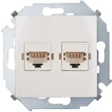 Розетка компьютерная Simon 1591593-031 (слоновая кость)