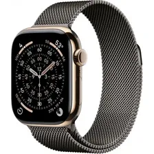 Apple Watch Series 11 LTE 42 мм (титановый корпус, золотистый/сланец, миланская петля)