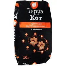 Корм для кошек Терра кот цыпленок, 10 кг