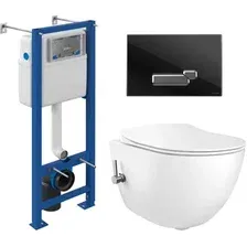 Унитаз подвесной Creavit Free FE322-34CB00E-0002 (KC0903.02.0000E  S-IN-MZ-VECTOR  P-BU-ACT/Blg/G)