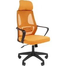 Кресло офисное Chairman CH636 (черный пластик/оранжевый)