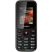 Кнопочный телефон TeXet TM-128 (черный/красный)