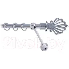 Карниз для штор Lm Decor Веер 006 1р гладкий (хром, 3.6м)