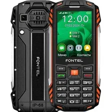Кнопочный телефон Fontel RP280 (черный/оранжевый)