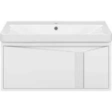 Brevita Тумба с умывальником Cascade 90 CAS-09090-011ЯRCW-141890WH