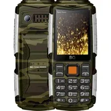 Кнопочный телефон BQ BQ-2430 Tank Power (камуфляж/серебристый)