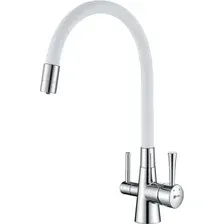 Смеситель Lemark Comfort LM3075C (хром/белый)