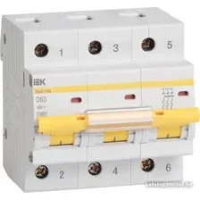Выключатель автоматический IEK ВА47-100 3Р 40А 10кА D MVA40-3-040-D