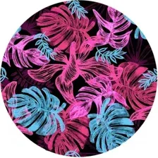 Картина на стекле Stamprint Монстеры AR008 круг (70x70)