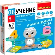 Развивающая игра Bondibon Считай и проверяй. Сова / ВВ5193