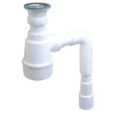 Сифон для кухни выпуск D70 гибкая труба 1 1/2"- 40/50 мм AV ENGINEERING