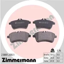 Тормозные колодки дисковые передняя ось ZIMMERMANN 23881.200.1