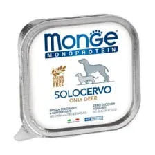 Влажный корм Monge Dog Monoprotein для собак, паштет из оленины, ламистер 150 г