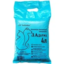 Наполнитель для туалета Задарма Бентонитовый 4 л