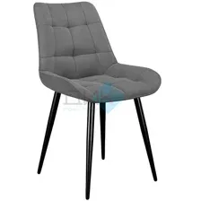 стул кухонный DikLine 206М Black (микровелюр В), B22 GREY