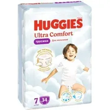 Трусики-подгузники HUGGIES Ultra Comfort Boy Mega 7 (34 шт)