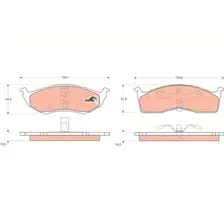 Тормозные колодки дисковые передняя ось TRW GDB1236