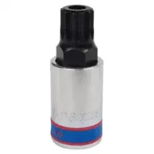  Насадка (бита) торцевая 1/2', SPLINE, M16, L = 66 мм, с отверстием KING TONY 402B16