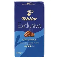 Кофе молотый Tchibo Exclusive, комплект из 2 пачек по 500 грамм каждая.