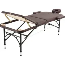 Массажный стол Atlas Sport складной Strong 70 см 3-с алюминиевый (коричневый)
