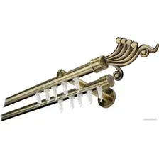 Карниз для штор Lm Decor Кения 2р 19/19мм (антик, 2.4м)