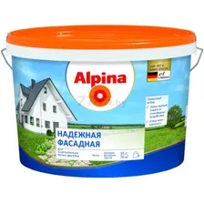 Краска ВД акриловая ALPINA Надежная фасадная белая 10 л (948106397)