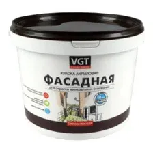 Краска в/д. VGT ВД-АК-1180 фасадная, белоснежная,15 кг