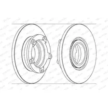 Тормозной диск FERODO DDF1573-1 полный , задняя ось