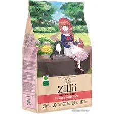 Сухой корм для кошек Zillii Light/Sterilized индейка с уткой 2 кг