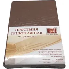 Простыня Альвитек Трикотажная на резинке 140x200 ПТР-МОК-140 (мокко)