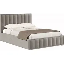 Кровать Хочу Домой Анкона с ПМ 140x200 (пепел велюр 112)