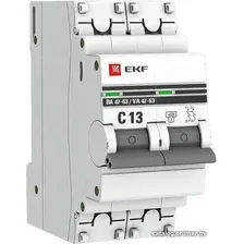 Выключатель автоматический EKF ВА 47-63 2Р 13А (С) PROxima mcb4763-2-13C-pro