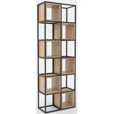 Стеллаж Hype Mebel Грос-2 70x210 (черный/дуб галифакс натуральный)