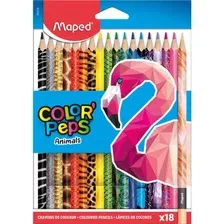 Набор цветных карандашей Maped Color Peps Animals, 312076, 18 цветов