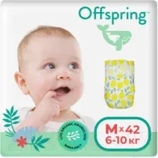 Подгузники детские Offspring M 6-10кг Лимоны / OF01M42LM (42шт)