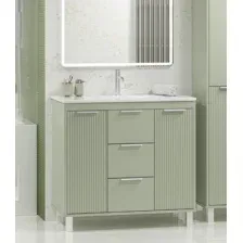 Brevita Тумба с умывальником Risacca Pistachio 90 RIS-06090-0842Я+B-OND090-01 (фисташковый)