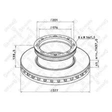 Тормозной диск STELLOX 85-00701-SX вентилируемый , задняя ось