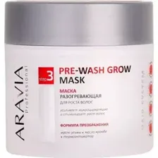 Маска для волос Aravia Professional, Pre-Wash Grow Mask, разогревающая, для роста волос, 300 мл