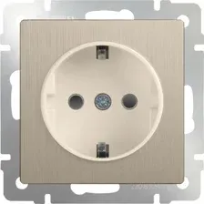 Розетка Werkel WL10-SKG-01-IP20 (шампань рифленый)