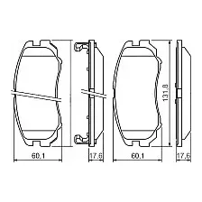 Тормозные колодки Bosch 0986424815