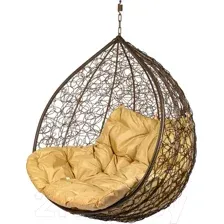 Кресло подвесное BiGarden Gemini Brown BS (без стойки, бежевая подушка)