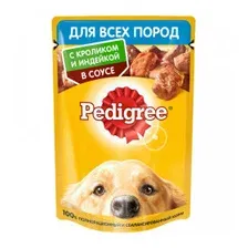 Пресервы Pedigree для взрослых собак всех пород с кроликом и индейкой в соусе 85 г