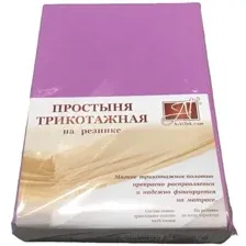 Простыня Альвитек Трикотажная на резинке 140x200 ПМТР-ЛАВ-140 (лаванда)