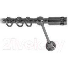 Карниз для штор Lm Decor Имидж 116 1р витой (антрацит, 1.6м)