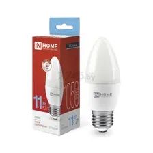 Лампа светодиодная E27 IN HOME LED-СВЕЧА-VC 11 Вт 6500К (4690612024868)